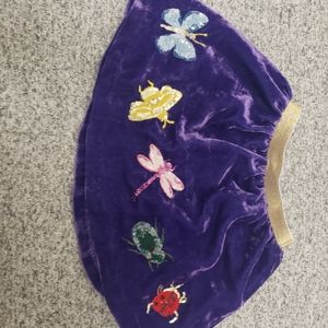 Mini Boden velvet sequin applique skirt